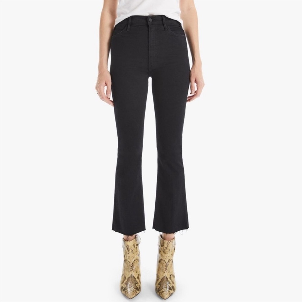 Frame Denim Black the hustler ankle fray in not guilty wash